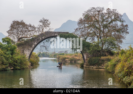 Fuli ponte in Yangshuo, Cina Foto Stock