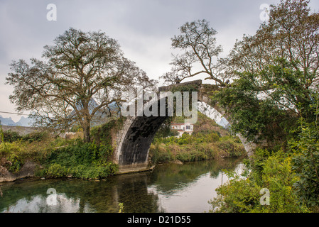 Fuli ponte in Yangshuo, Cina Foto Stock