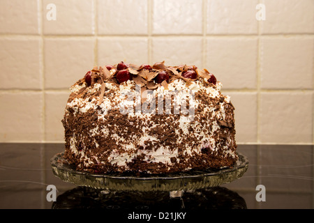 Un black forest gateau torta Foto Stock