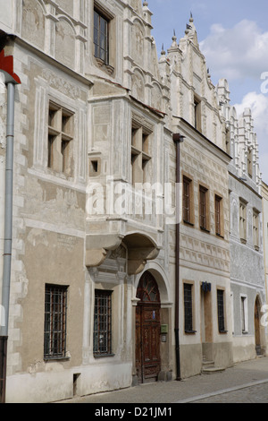 Il vecchio edificio di architettura Slavonice, Boemia meridionale,Repubblica Ceca Foto Stock