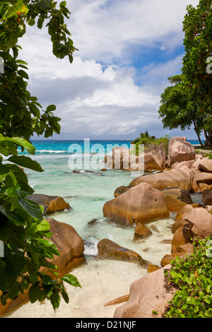 Il cielo di La Digue Praslin Foto Stock