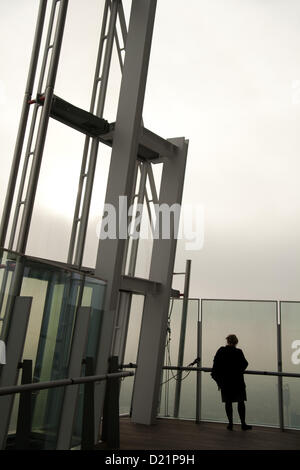 La vista dal 72a pavimento del Shard, Shard, London, England, Regno Unito Foto Stock