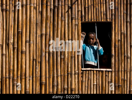 Bioy in casa, Assaita, Afar stato Regionale, Etiopia Foto Stock