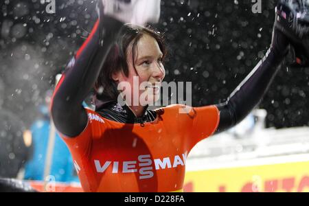 Koenigssee, Germania. 11 gennaio 2013. Lo scheletro FIBT Coppa del Mondo donne immagine mostra Marion Thees ger Foto Stock