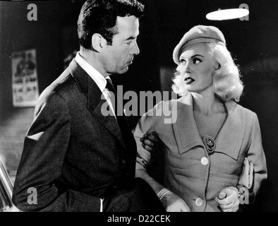 Der Ueberfall Von Las Vegas pistole, ragazze Gangster Mamie Van Doren, Gerald Mohr Nachtclubsaengerin Vi Victor (Mamie Van Doren) Foto Stock