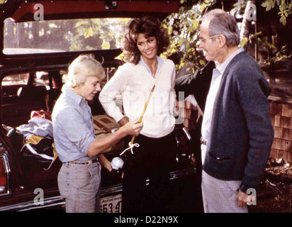 Am Goldenen vedere su Golden Pond Doug McKeon, Jane Fonda, Henry Fonda Chelsea (Jane Fonda) bittet ihren Vater (Henry Fonda) Foto Stock