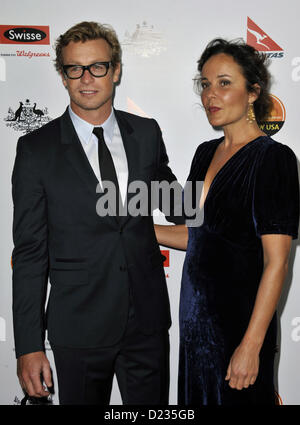 Gen 12, 2013 - Los Angeles, California, Stati Uniti - Simon Baker frequentando il 2013 G'Day USA Los Angeles Black Tie gala tenutosi presso il JW Marriot a LA LIVE a Los Angeles, la California il 12 gennaio 2013. 2013(Immagine di credito: credito: D. lunga/Globe foto/ZUMAPRESS.com/Alamy Live News) Foto Stock