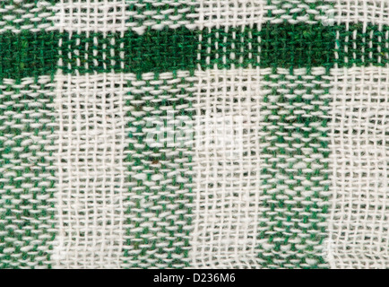 Plaid tè verde sullo sfondo di asciugamani Foto Stock