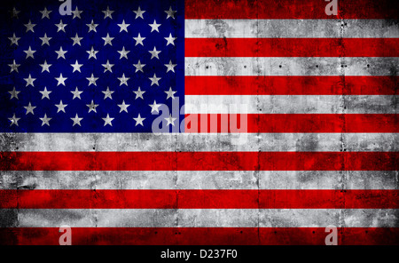Testurizzato di metallo bandiera americana illustrazione Foto Stock