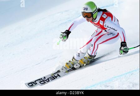 St Anton, Austria. Xiii gen, 2013. Sci Alpino FIS World Cup Super G per le donne immagine mostra Anna Fenninger AUT Foto Stock