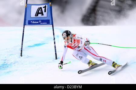 St Anton, Austria. Xiii gen, 2013. Sci Alpino FIS World Cup Super G per le donne immagine mostra Regina Sterz AUT Foto Stock