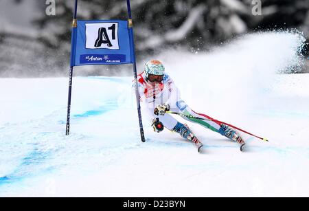 St Anton, Austria. Xiii gen, 2013. Sci Alpino FIS World Cup Super G per le donne immagine mostra Francesca Marsaglia ITA Foto Stock