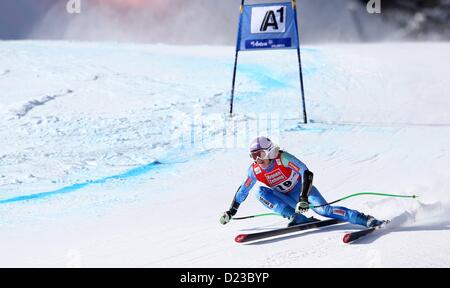 St Anton, Austria. Xiii gen, 2013. Sci Alpino FIS World Cup Super G per le donne immagine mostra Tina Maze SLO Foto Stock