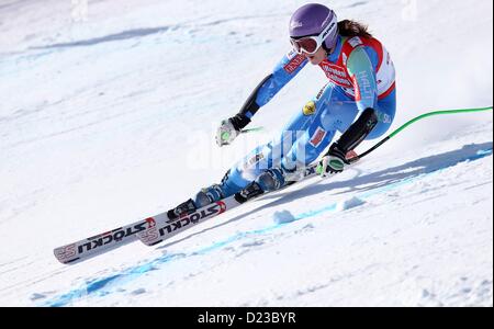 St Anton, Austria. Xiii gen, 2013. Sci Alpino FIS World Cup Super G per le donne immagine mostra Tina Maze SLO Foto Stock