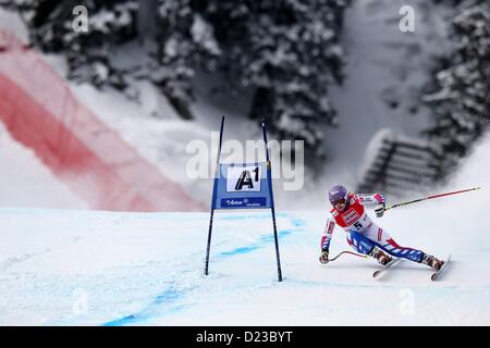 St Anton, Austria. Xiii gen, 2013. Sci Alpino FIS World Cup Super G per le donne immagine mostra Tessa Worley FRA Foto Stock