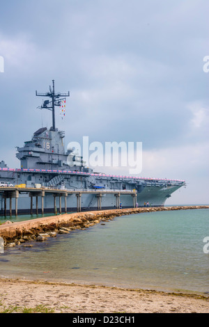 USS Lexington - pensionati portaerei nave della marina militare, oggi che serve come un museo nel Corpus Christi, Texas, Stati Uniti d'America Foto Stock