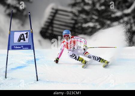 St Anton, Austria. Xiii gen, 2013. Sci Alpino FIS World Cup Super G per le donne di Véronique GER Foto Stock