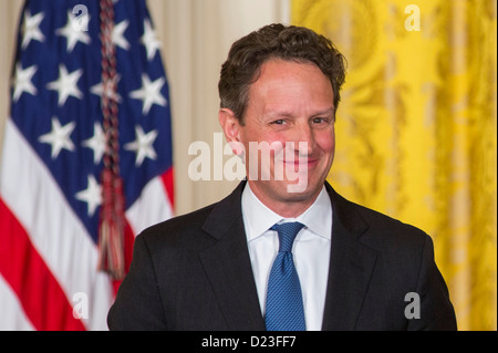 Il Segretario uscente del Tesoro Timothy Geithner. Foto Stock