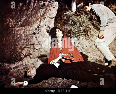 Die Alles Begehren Sandpiper, Dr. Hewitt (Richard Burton), Laura (Elizabeth Taylor) und Cos (Charles Bronson) *** Local Foto Stock