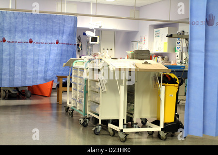 Gennaio 2013 - ospedale britannico ward, stazione di lavoro Foto Stock