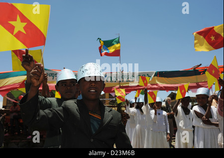 Mangudo, Etiopia, l inaugurazione della scuola di Mangudo Foto Stock