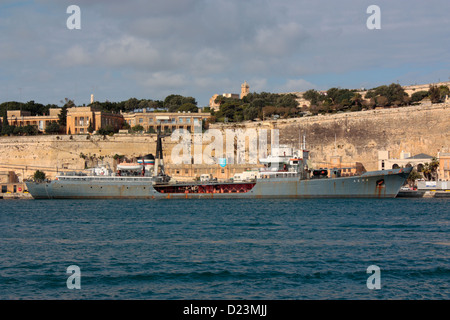 La marina russa tanker Lena in Malta Foto Stock