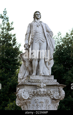 Roma, Italia, Goethe monumento davanti la Villa Borghese Foto Stock