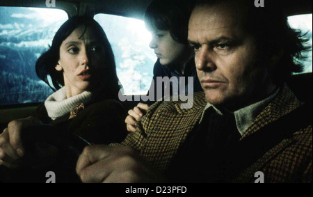 Shining Shining, Shelley Duvall, Danny Lloyd, Jack Nicholson Jack Schriftsteller Torrance (Jack Nicholson) verbringt den Foto Stock