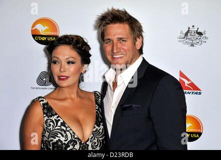 Los Angeles, California, USA. Il 12 gennaio 2013. Lindsay Prezzo, Curtis Stone frequentando il 2013 G'Day USA Los Angeles Black Tie gala tenutosi presso il JW Marriot a LA LIVE a Los Angeles, la California il 12 gennaio 2013. 2013(Immagine di credito: © D. lunga/Globe foto/ZUMAPRESS.com) Foto Stock