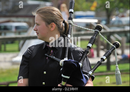 Atleti a Killin Highland Games 2011 Foto Stock