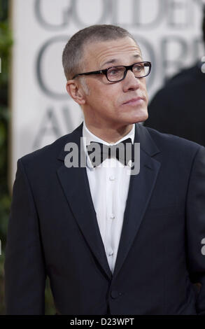 Beverly Hills, in California, Stati Uniti d'America. Il 13 gennaio 2013. Attore Christoph Waltz arriva al settantesimo Annuale di Golden Globe Awards tenutosi presso il Beverly Hilton Hotel on gennaio 13, 2013 a Beverly Hills, la California. .ARMANDO ARORIZO/PI (credito Immagine: © Armando Arorizo/Pi/Prensa Internacional/ZUMAPRESS.com) Foto Stock