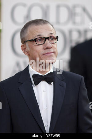 Beverly Hills, in California, Stati Uniti d'America. Il 13 gennaio 2013. Attore Christoph Waltz arriva al settantesimo Annuale di Golden Globe Awards tenutosi presso il Beverly Hilton Hotel on gennaio 13, 2013 a Beverly Hills, la California. .ARMANDO ARORIZO/PI (credito Immagine: © Armando Arorizo/Pi/Prensa Internacional/ZUMAPRESS.com) Foto Stock