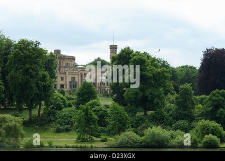 Potsdam, Germania, guardare a Babelsberg Palazzo della Havel Foto Stock