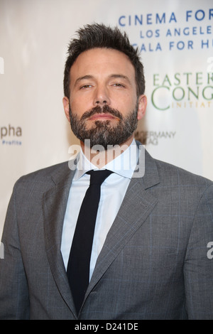 Attore/regista Ben Affleck arriva al cinema per la Pace della Fondazione di Gala per l umanità a Hotel Beverly Hills di Los Angeles, Stati Uniti d'America, il 11 gennaio 2013. Egli è stato onorato con il Cinema per la pace Humanitarian Award 2013. Foto: Hubert Boesl/dpa Foto Stock