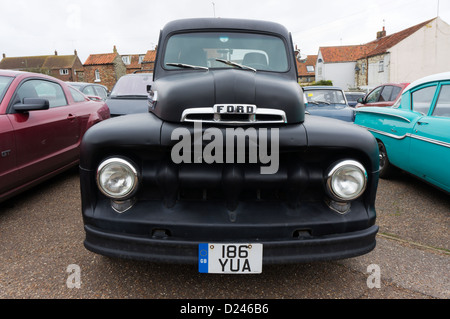 Un'applicazione personalizzata di Ford Truck in ottone Monkey Run 2012 da Brandon in Suffolk a pozzetti-next-il-mare in Norfolk (nella foto). Foto Stock