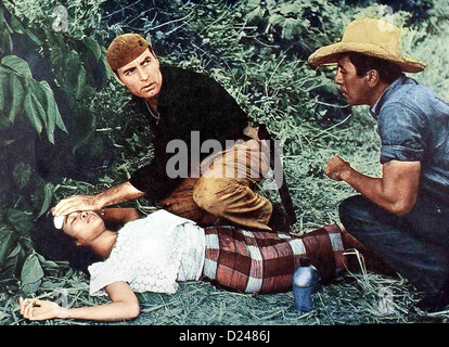 Pazifik-Kommando griffa in acciaio Charito Luna, George Montgomery, Ben Perez John Larsen (George Montgomery) und Dolph Rodriguez Foto Stock