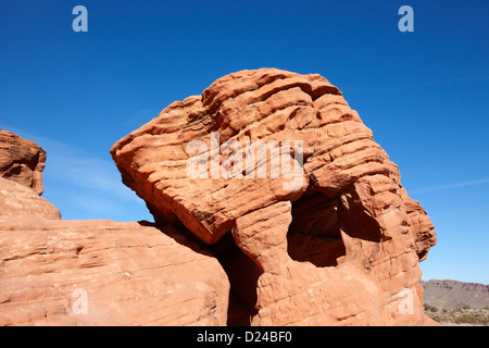 Alveari formazioni di arenaria nella valle del fuoco del parco statale nevada usa Foto Stock