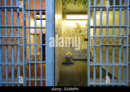 Celle delle prigioni e interno della vecchia casa del Maryland di correzioni, Jessup, Maryland Foto Stock