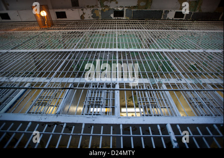 Celle delle prigioni e interno della vecchia casa del Maryland di correzioni, Jessup, Maryland Foto Stock