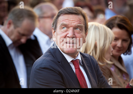 Hannover, Germania, ex cancelliere Gerhard Schroeder, SPD Foto Stock