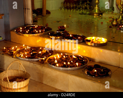 Savanne Regione Maurizio dive di scendere a indù Tempio Tamil dello Sri Siva Subarmaniya Kovil Foto Stock