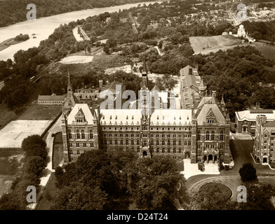 Storico fotografia aerea della Georgetown University di Washington DC, 1931 Foto Stock