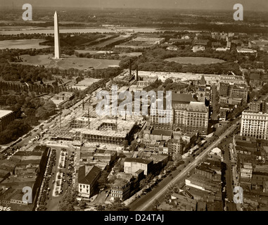 Storico di fotografia aerea a Washington DC, 1929 Foto Stock