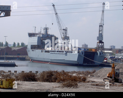 RFA Mounts Bay L3008 Fiume Clyde Foto Stock