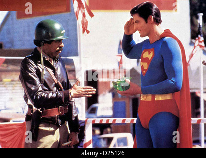 Superman III - Der Staehlerne Blitz Superman Iii Richard Pryor, Christopher Reeve Als jedoch ein Boesewicht den Foto Stock