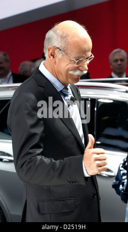 2013 North American International Auto Show di Detroit, Michigan. Dieter Zetsche, Daimler CEO e presidente di Mercedes-Benz Cars Foto Stock