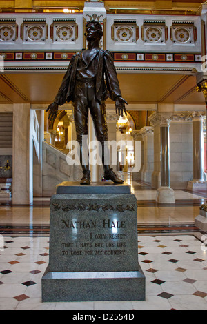 Statua di nathan Hale Foto Stock