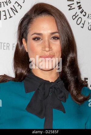 Beverly Hills, in California, Stati Uniti d'America. 14 gennaio 2013. Meghan Markle di presenze per la Paley Centre for Media presenta una serata con abiti, Paley Centre for Media, Beverly Hills, CA, 14 gennaio 2013. Foto di: Emiley Schweich/Everett Collection Foto Stock