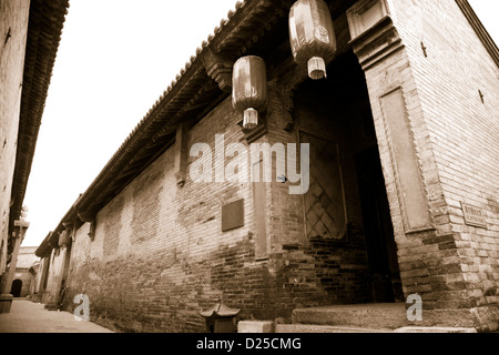 Cinese tradizionale edificio del vecchio composto, nella provincia di Shanxi, Cina Foto Stock