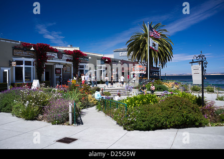 Area pedonale Cannery Row Monterey Bay Foto Stock